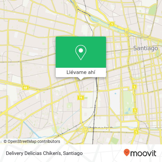 Mapa de Delivery Delicias Chiken's