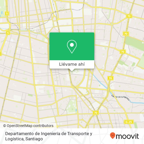 Mapa de Departamento de Ingeniería de Transporte y Logística