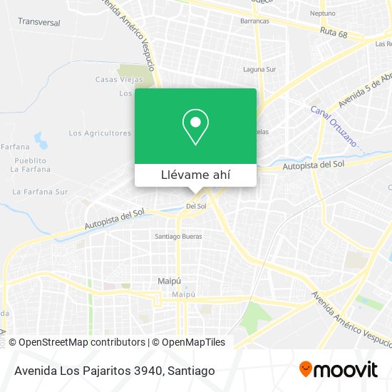 Mapa de Avenida Los Pajaritos 3940