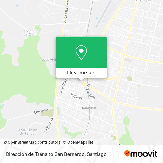 Mapa de Dirección de Tránsito San Bernardo