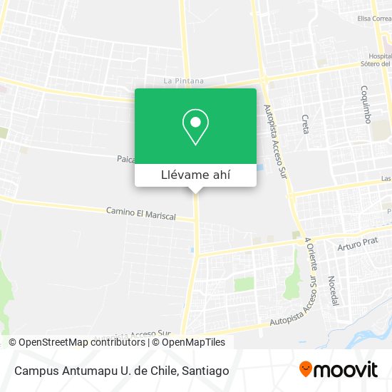 Mapa de Campus Antumapu U. de Chile