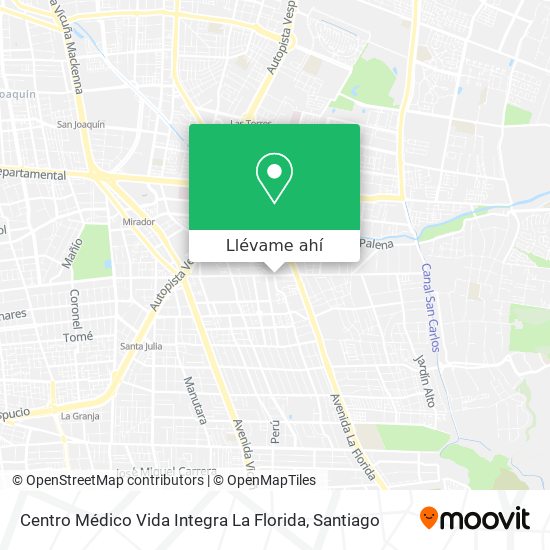 Mapa de Centro Médico Vida Integra La Florida