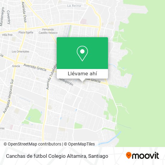 Mapa de Canchas de fútbol Colegio Altamira