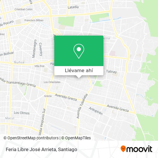 Mapa de Feria Libre José Arrieta
