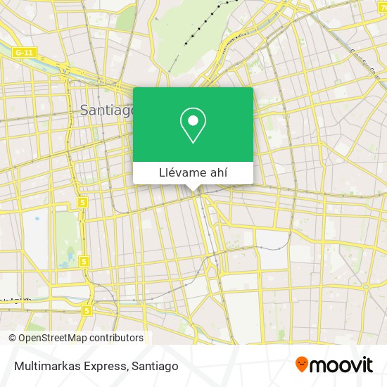 Mapa de Multimarkas Express