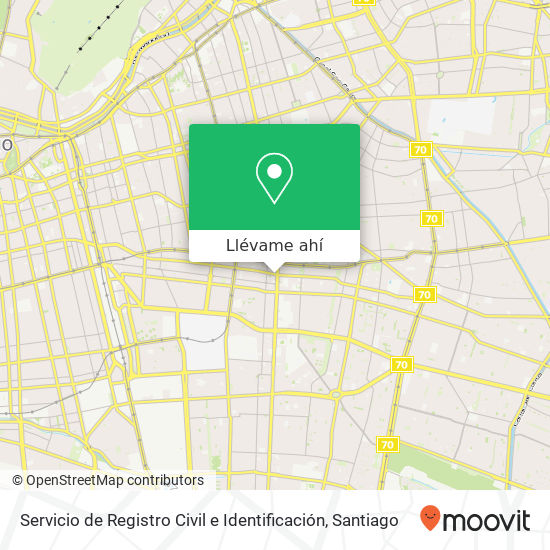 Mapa de Servicio de Registro Civil e Identificación