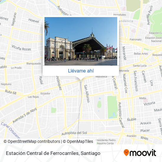 Mapa de Estación Central de Ferrocarriles