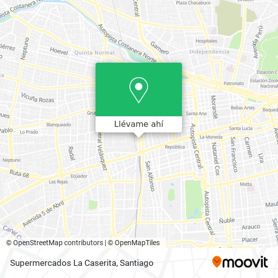 Mapa de Supermercados La Caserita