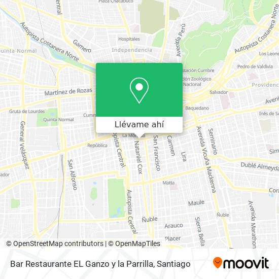Mapa de Bar Restaurante EL Ganzo y la Parrilla