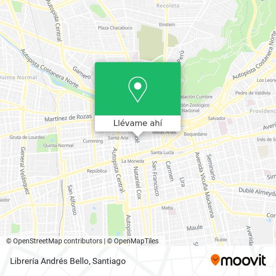 Mapa de Librería Andrés Bello