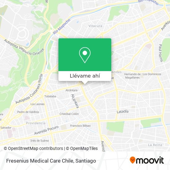 Mapa de Fresenius Medical Care Chile