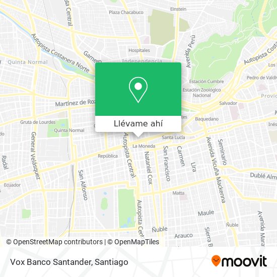 Mapa de Vox Banco Santander