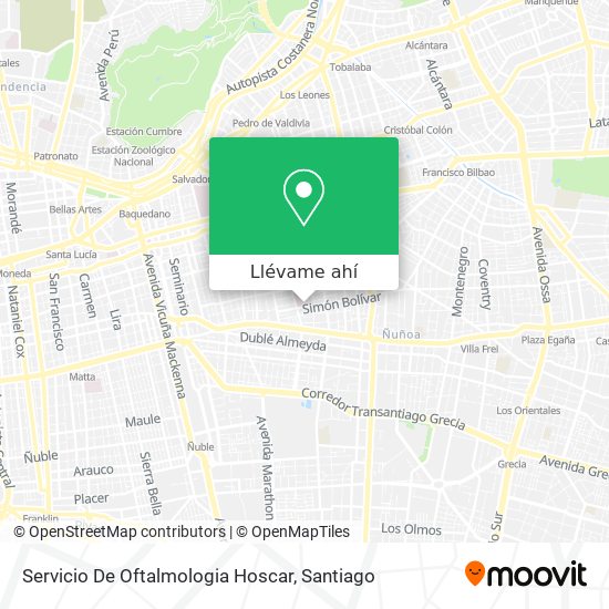 Mapa de Servicio De Oftalmologia Hoscar