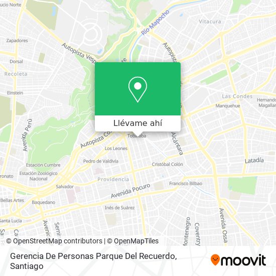 Mapa de Gerencia De Personas Parque Del Recuerdo