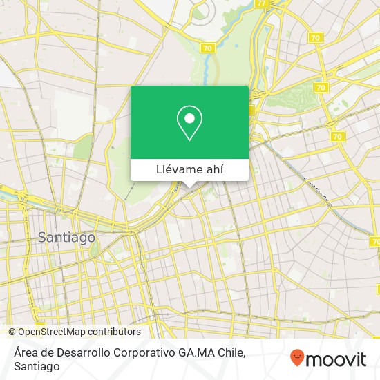 Mapa de Área de Desarrollo Corporativo GA.MA Chile