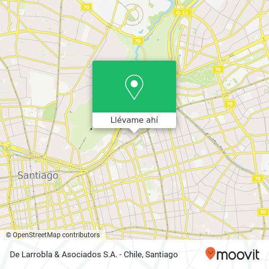 Mapa de De Larrobla & Asociados S.A. - Chile