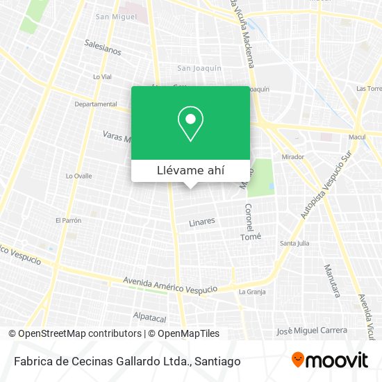 Mapa de Fabrica de Cecinas Gallardo Ltda.
