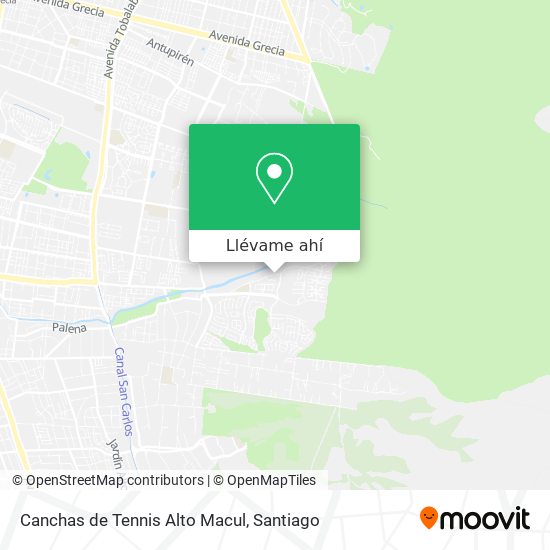 Mapa de Canchas de Tennis Alto Macul