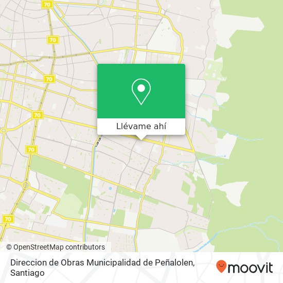 Mapa de Direccion de Obras Municipalidad de Peñalolen