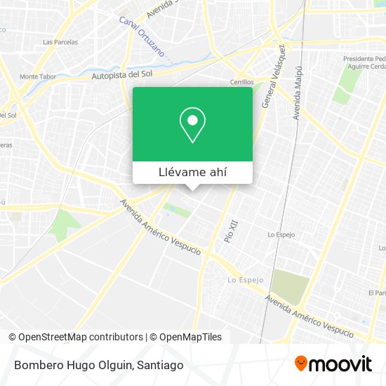 Mapa de Bombero Hugo Olguin