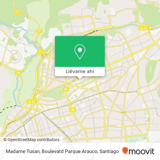 Mapa de Madame Tusan, Boulevatd Parque Arauco