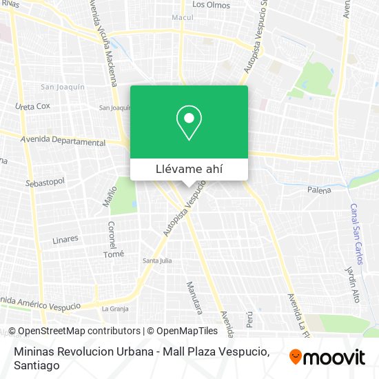 Mapa de Mininas Revolucion Urbana - Mall Plaza Vespucio