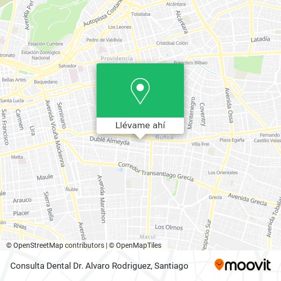 Mapa de Consulta Dental Dr. Alvaro Rodriguez
