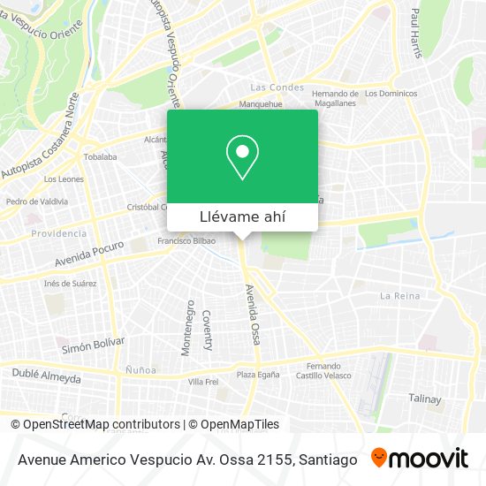 Mapa de Avenue Americo Vespucio Av. Ossa 2155