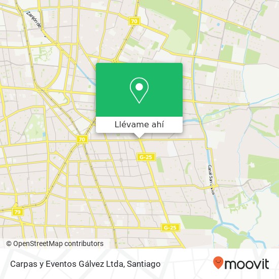 Mapa de Carpas y Eventos Gálvez Ltda