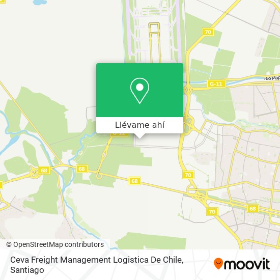 Mapa de Ceva Freight Management Logistica De Chile