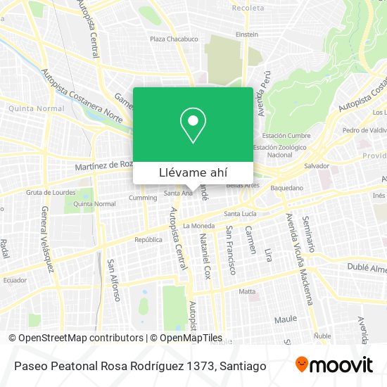 Mapa de Paseo Peatonal Rosa Rodríguez 1373