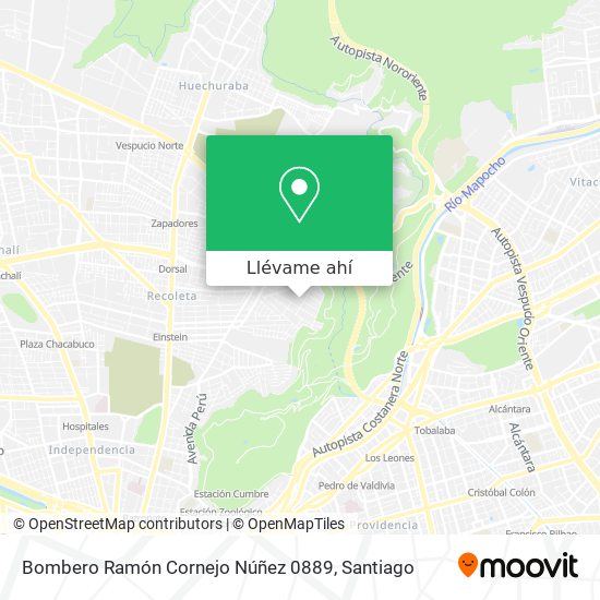 Mapa de Bombero Ramón Cornejo Núñez 0889