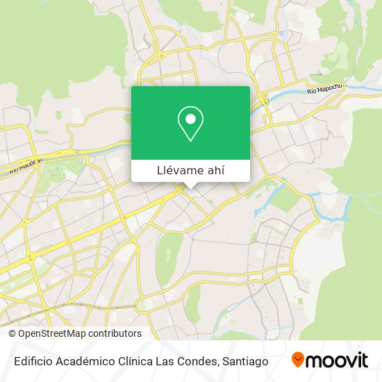 Mapa de Edificio Académico Clínica Las Condes