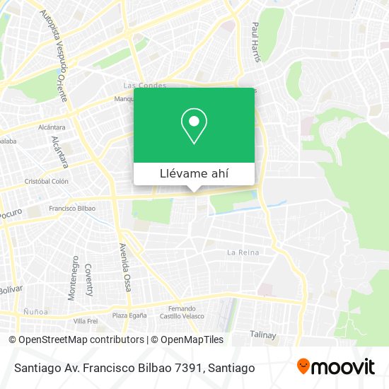 Mapa de Santiago Av. Francisco Bilbao 7391