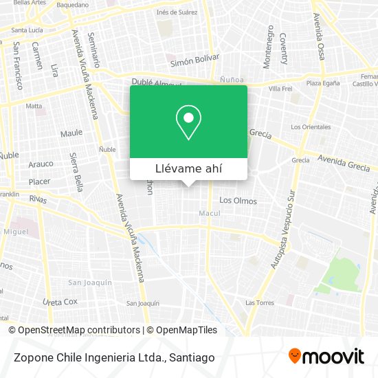 Mapa de Zopone Chile Ingenieria Ltda.