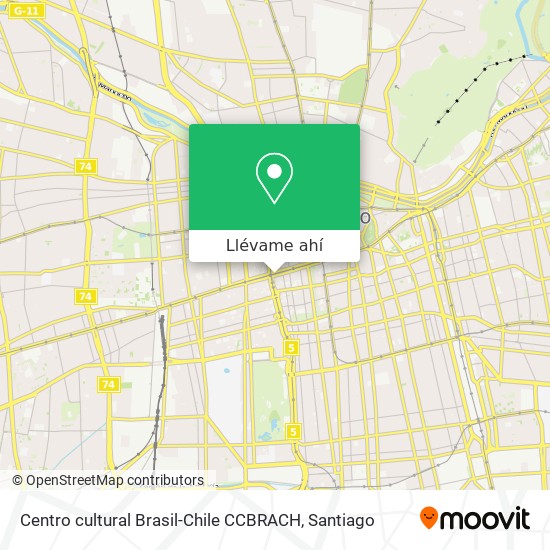 Mapa de Centro cultural Brasil-Chile CCBRACH
