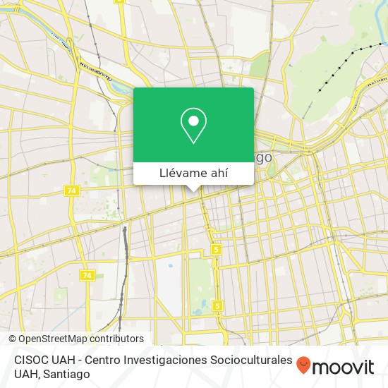 Mapa de CISOC UAH - Centro Investigaciones Socioculturales UAH