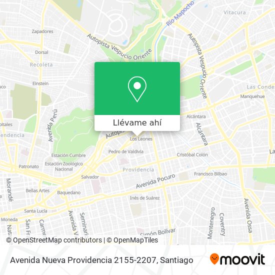 Mapa de Avenida Nueva Providencia 2155-2207