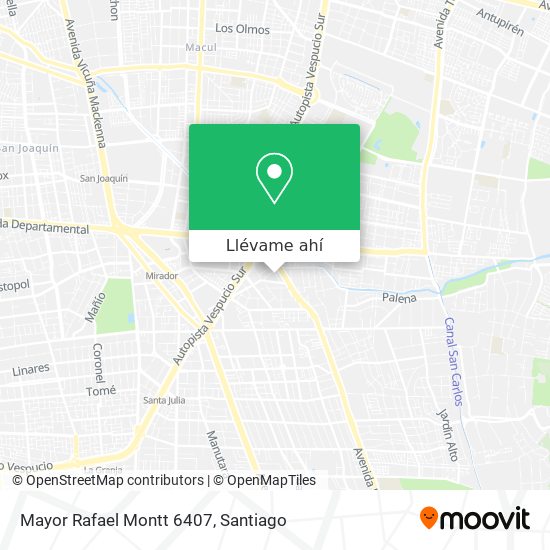 Mapa de Mayor Rafael Montt 6407
