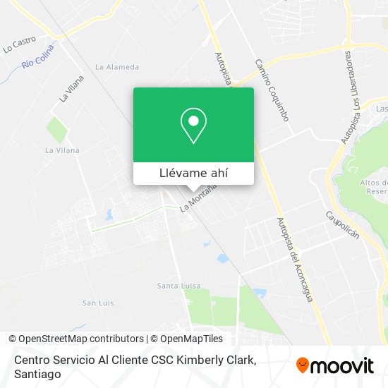 Mapa de Centro Servicio Al Cliente CSC Kimberly Clark
