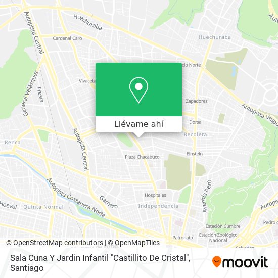 Mapa de Sala Cuna Y Jardin Infantil "Castillito De Cristal"