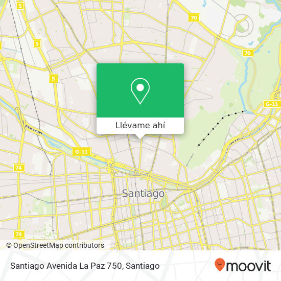 Mapa de Santiago Avenida La Paz 750