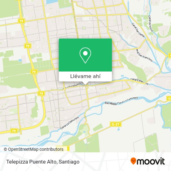 Mapa de Telepizza Puente Alto