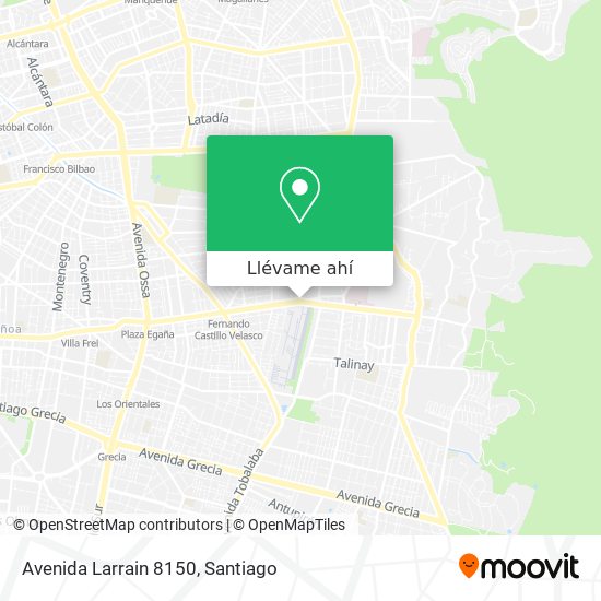 Mapa de Avenida Larrain 8150