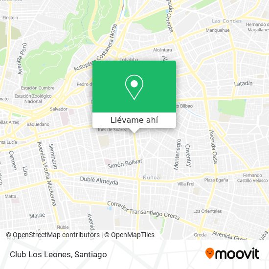 Mapa de Club Los Leones