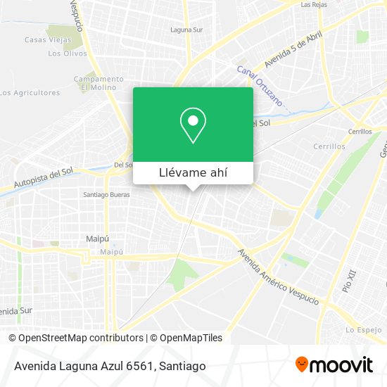 Mapa de Avenida Laguna Azul 6561