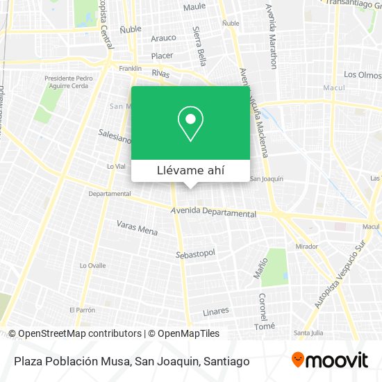 Mapa de Plaza Población Musa, San Joaquin