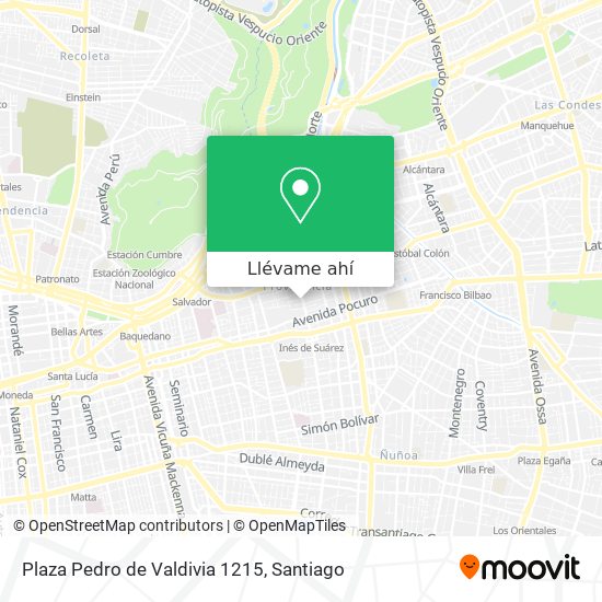 Mapa de Plaza Pedro de Valdivia 1215