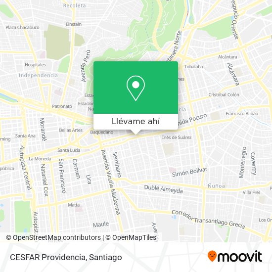 Mapa de CESFAR Providencia