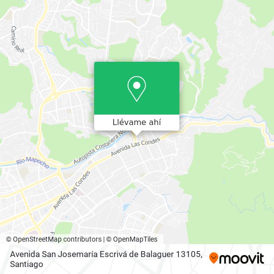 Mapa de Avenida San Josemaría Escrivá de Balaguer 13105
